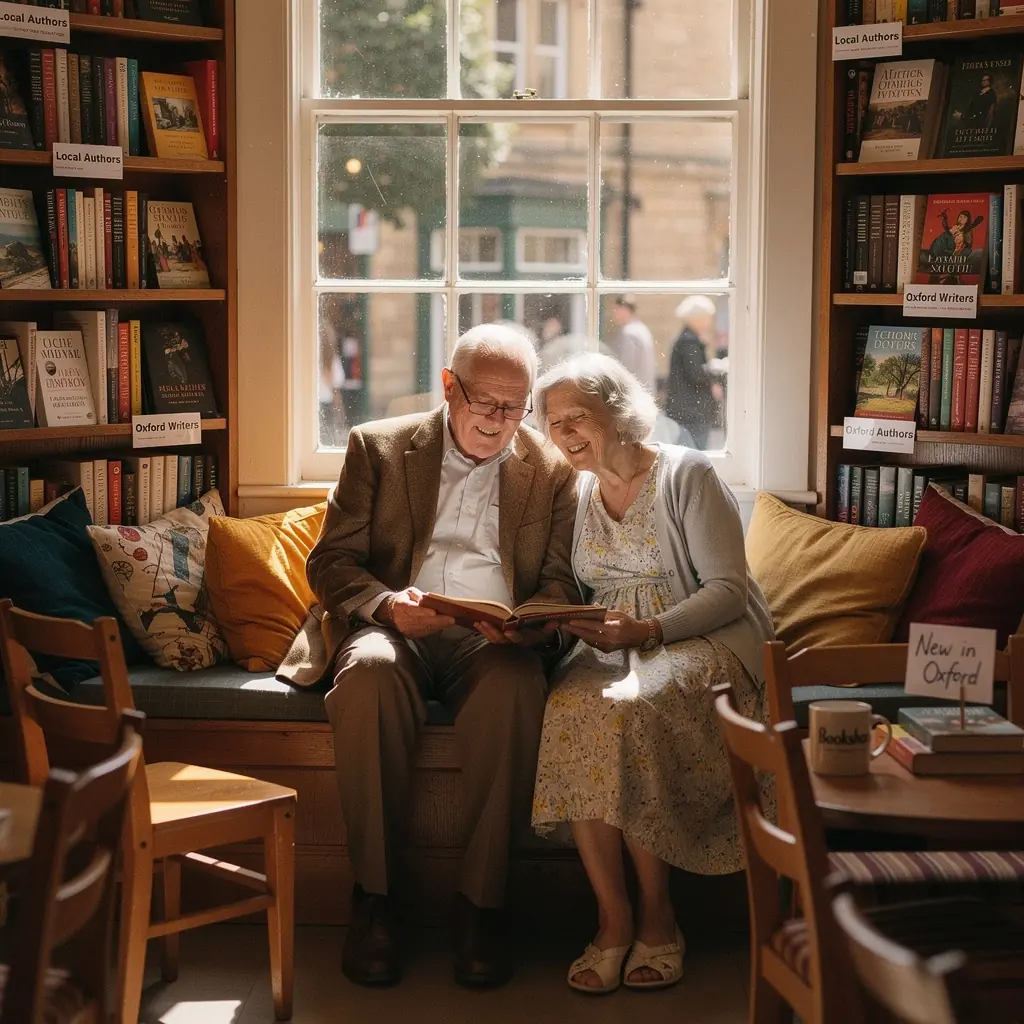 An illustrated map of the neighborhood featuring local landmarks and nearby literary spots.